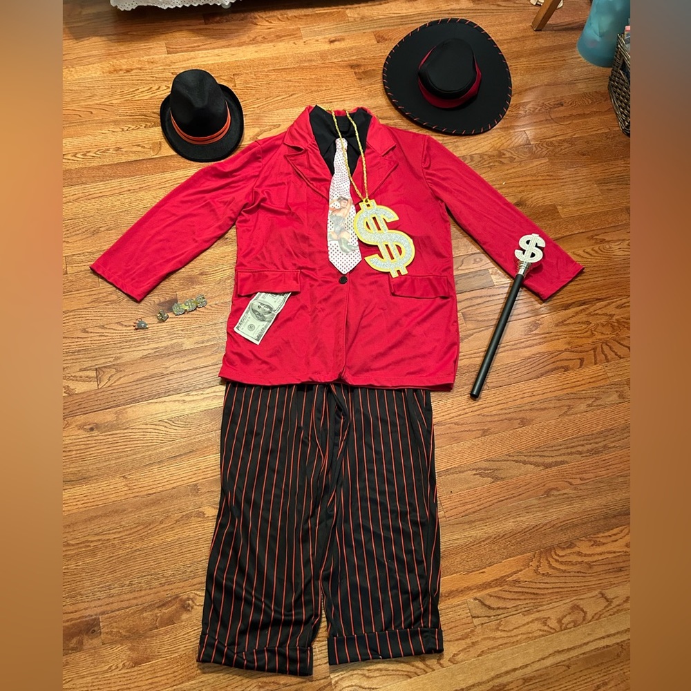 CALIFORNIA COSTUMES PIMP DADDY Men’s size Xl Full Get Up Costume Halloween